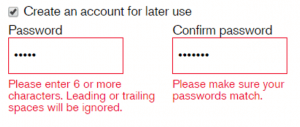 Password error
