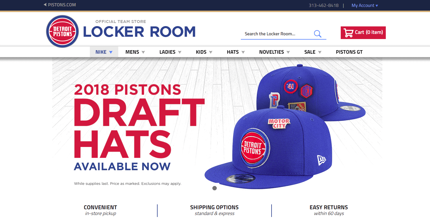 Pistons Locker Room