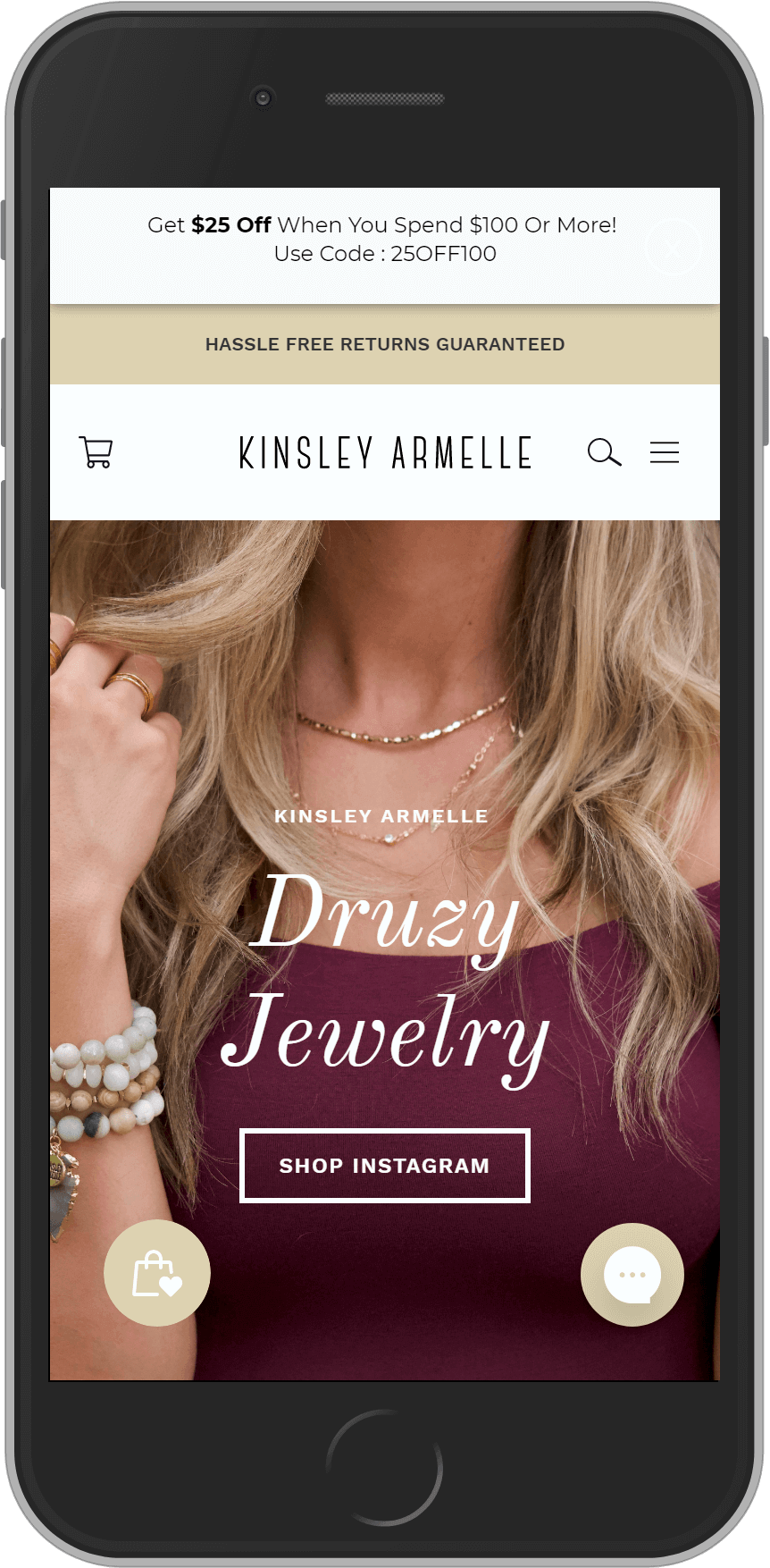 Kinsley Armelle on mobile