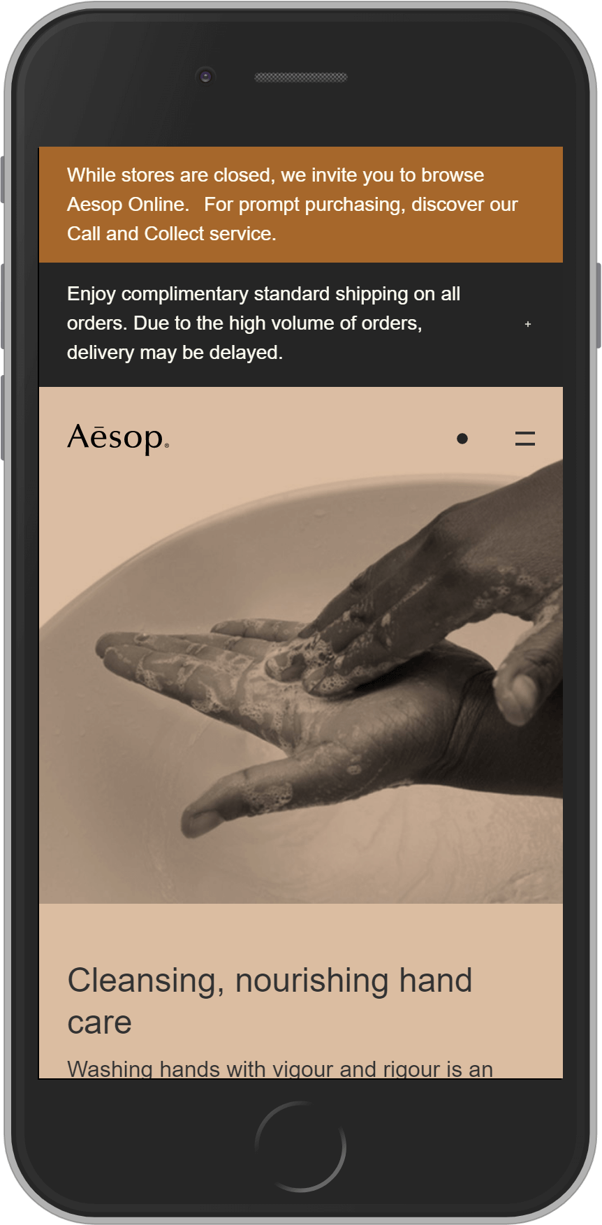 Aesop on mobile